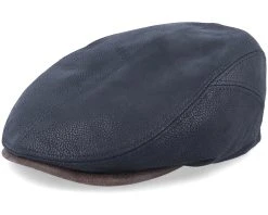 Driver Cap Cowhide Black Flat Cap - Stetson