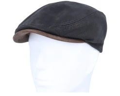Driver Cap Cowhide Black Flat Cap - Stetson -Fashion Hat Discount Store 4063633066733 5
