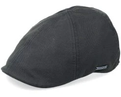 Texas Co/Pes Black Flat Cap - Stetson