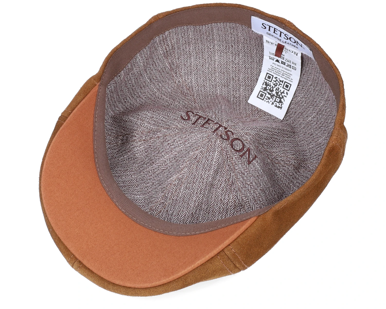 Texas Calf Split Brown Flat Cap - Stetson 4 Texas Calf Split Brown Flat Cap - Stetson - Image 4