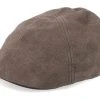 Texas Calf Split Dark Brown Flat Cap - Stetson