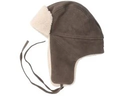 Bomber Cap Calf Split Brown Trapper - Stetson