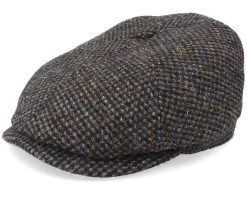 6-Panel Cap Harris Tweed Brown Flat Cap - Stetson