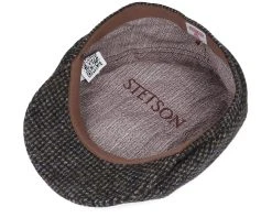 6-Panel Cap Harris Tweed Brown Flat Cap - Stetson -Fashion Hat Discount Store 4063633068478 4