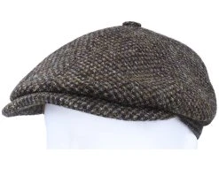 6-Panel Cap Harris Tweed Brown Flat Cap - Stetson -Fashion Hat Discount Store 4063633068478 5