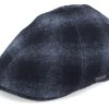 Texas Wool Check Navy Flat Cap - Stetson