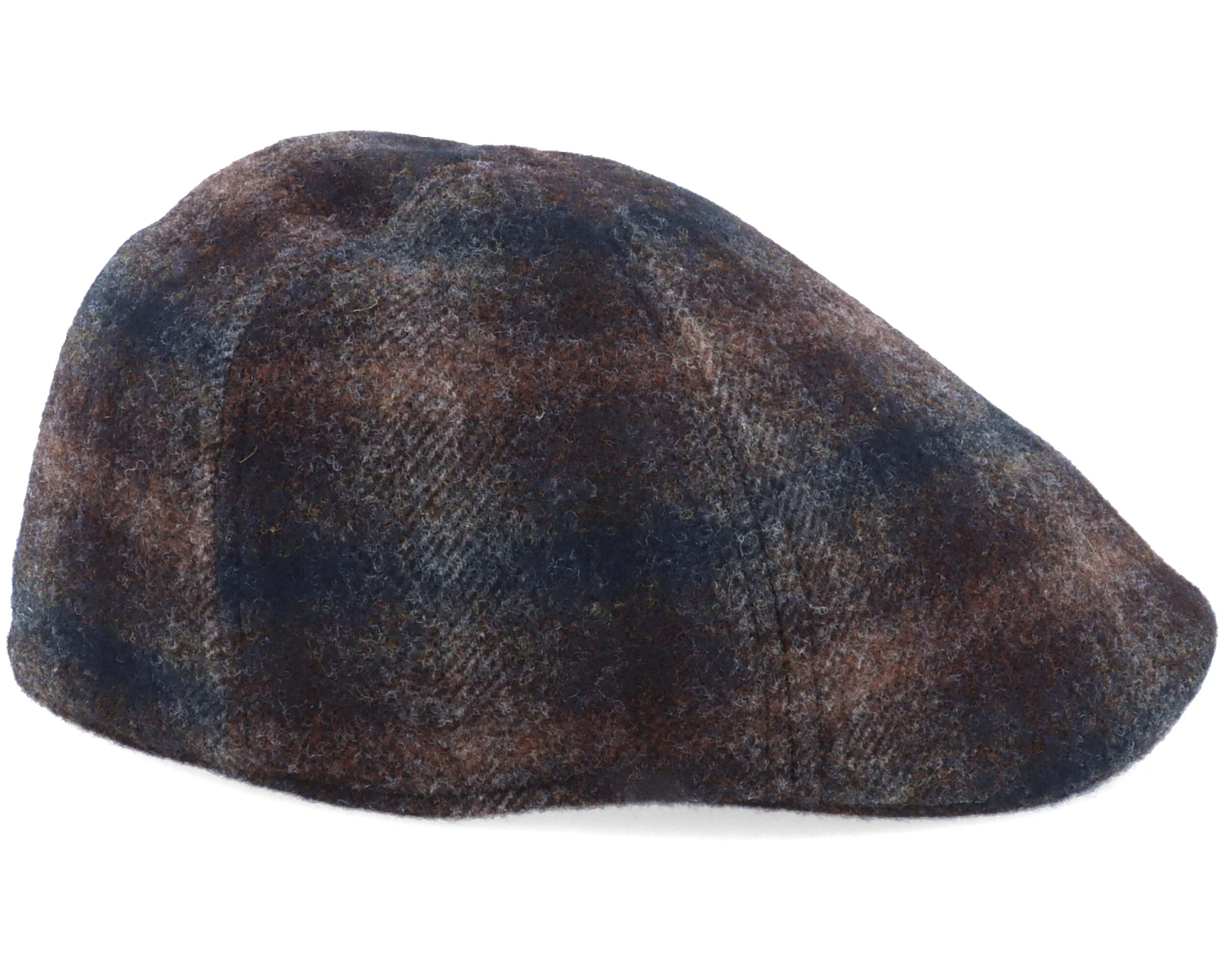 Texas Wool Check Brown Flat Cap - Stetson 3 Texas Wool Check Brown Flat Cap - Stetson - Image 3