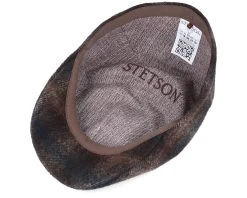 Texas Wool Check Brown Flat Cap - Stetson 8 Texas Wool Check Brown Flat Cap - Stetson -Fashion Hat Discount Store 4063633068867 4