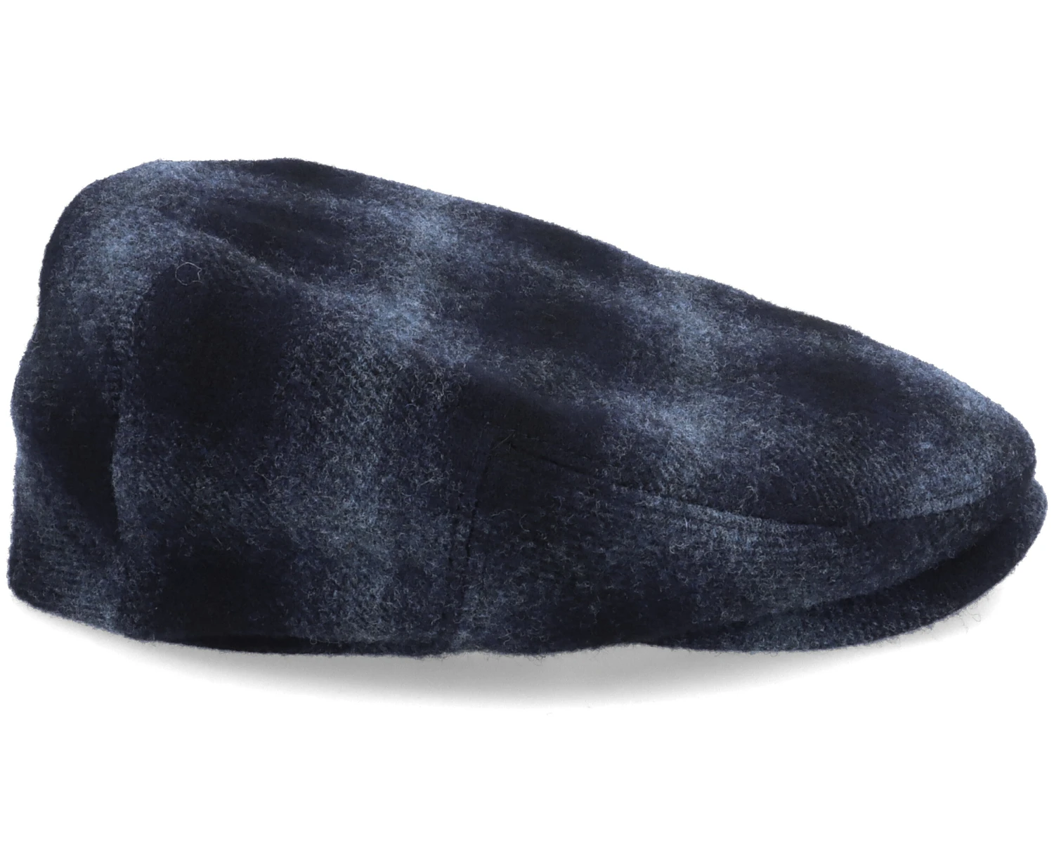 Kent Ef Wool Check Navy Earflap Flat Cap - Stetson 3 Kent Ef Wool Check Navy Earflap Flat Cap - Stetson - Image 3