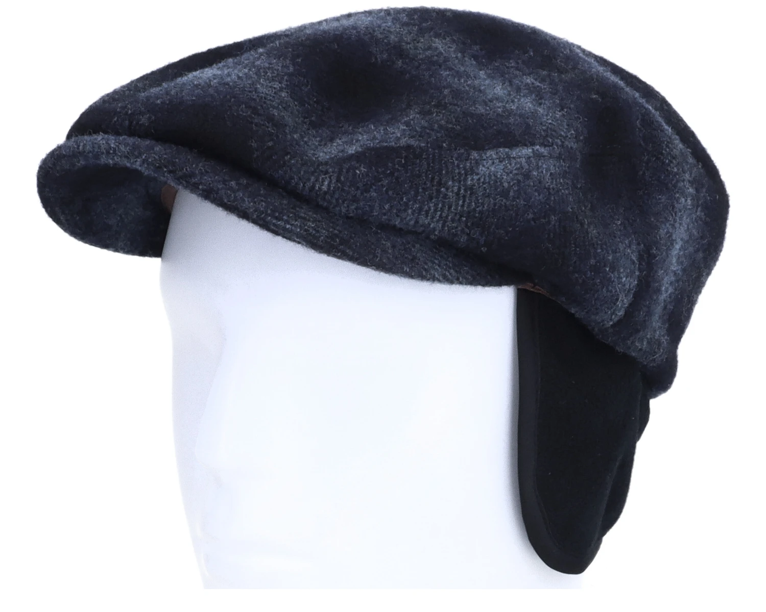 Kent Ef Wool Check Navy Earflap Flat Cap - Stetson 6 Kent Ef Wool Check Navy Earflap Flat Cap - Stetson - Image 6