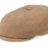 6-Panel Cap Soft Cotton/Cord Brown Flat Cap - Stetson