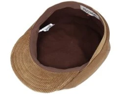 6-Panel Cap Soft Cotton/Cord Brown Flat Cap - Stetson -Fashion Hat Discount Store 4063633071362 4