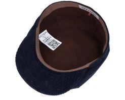 6-Panel Cap Soft Cotton/Cord Navy Flat Cap - Stetson -Fashion Hat Discount Store 4063633071386 4