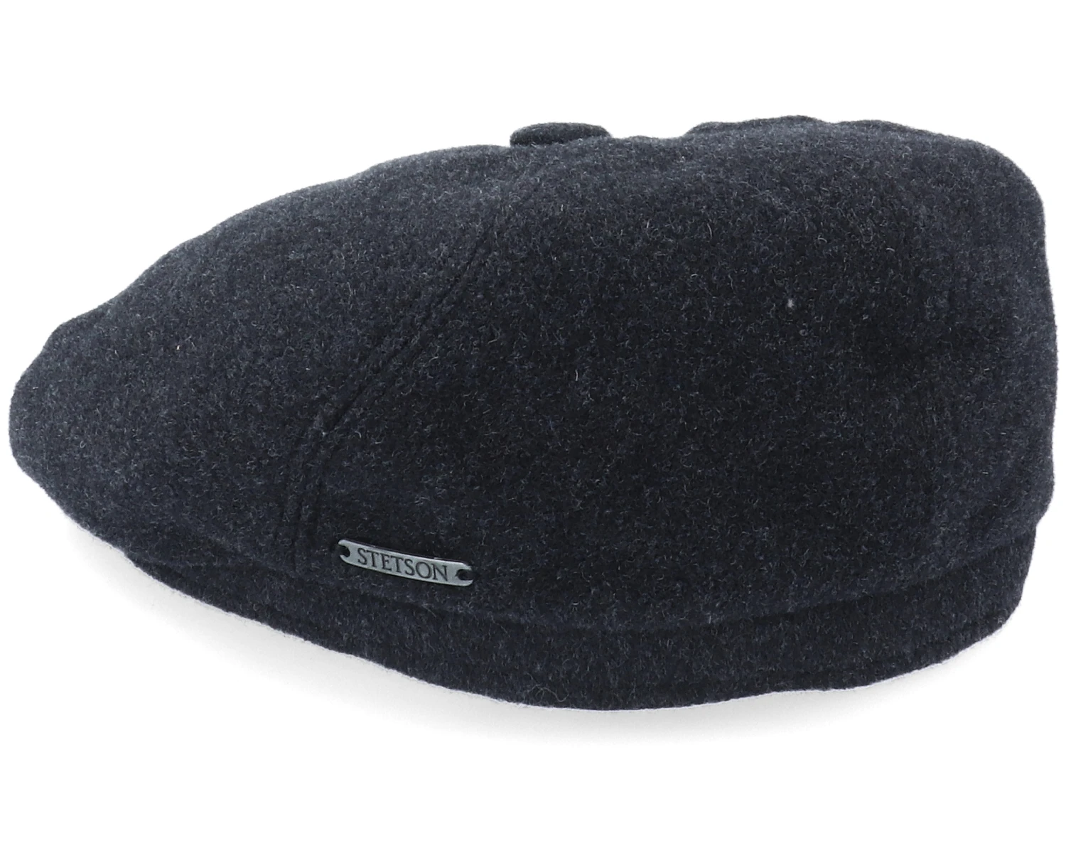 6-Panel Cap Wool/Cashmere Black Flat Cap - Stetson 2 6-Panel Cap Wool/Cashmere Black Flat Cap - Stetson - Image 2