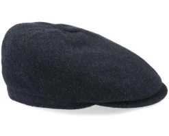 6-Panel Cap Wool/Cashmere Black Flat Cap - Stetson 7 6-Panel Cap Wool/Cashmere Black Flat Cap - Stetson -Fashion Hat Discount Store 4063633075360 3