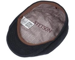 6-Panel Cap Wool/Cashmere Black Flat Cap - Stetson 8 6-Panel Cap Wool/Cashmere Black Flat Cap - Stetson -Fashion Hat Discount Store 4063633075360 4