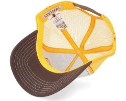 Hard Work White/Yellow/Brown Trucker - Stetson -Fashion Hat Discount Store 4063633076442 4