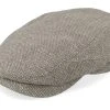 Driver Cap Virgin Wool/Linen Light Grey Flat Cap - Stetson