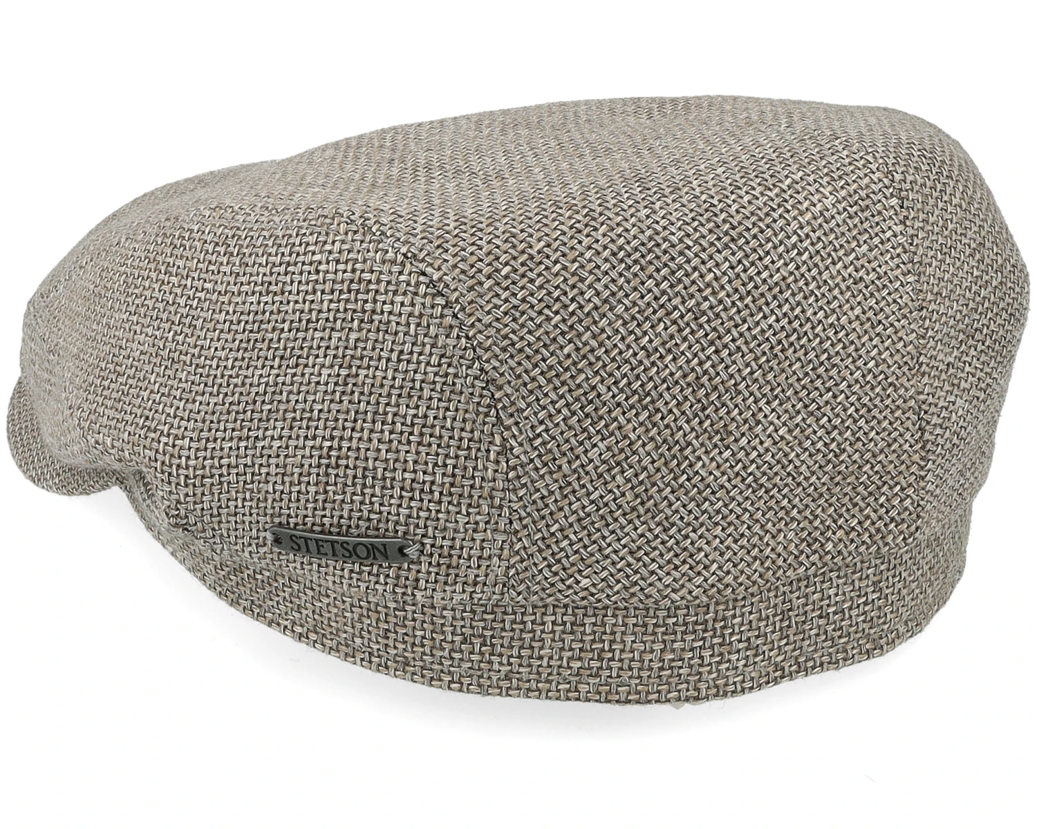 Driver Cap Virgin Wool/Linen Light Grey Flat Cap - Stetson 2 Driver Cap Virgin Wool/Linen Light Grey Flat Cap - Stetson - Image 2