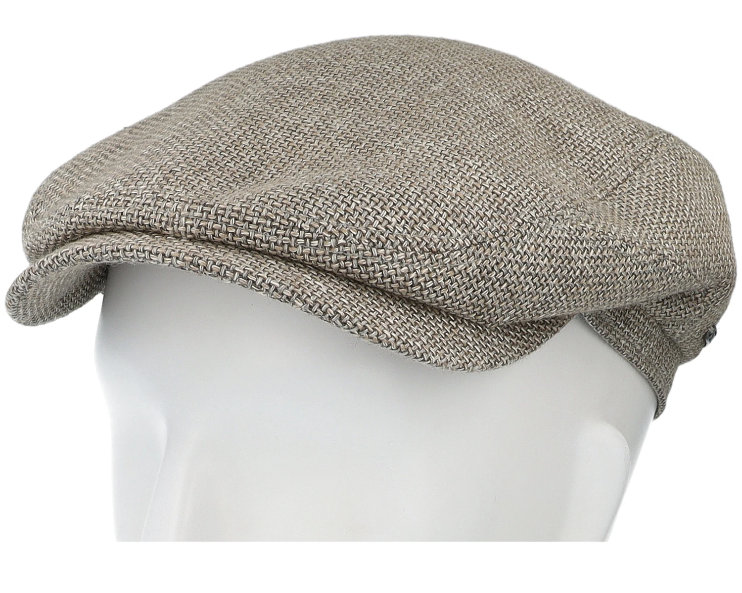 Driver Cap Virgin Wool/Linen Light Grey Flat Cap - Stetson 4 Driver Cap Virgin Wool/Linen Light Grey Flat Cap - Stetson - Image 4
