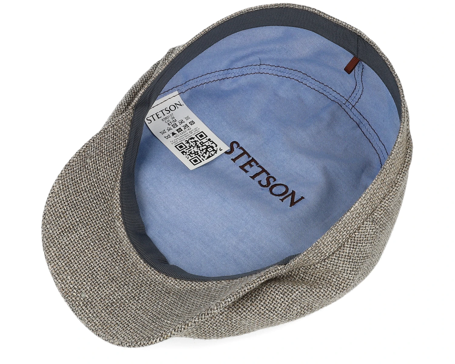 Driver Cap Virgin Wool/Linen Light Grey Flat Cap - Stetson 5 Driver Cap Virgin Wool/Linen Light Grey Flat Cap - Stetson - Image 5