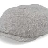 Hatteras Virgin Wool/Linen Light Grey Flat Cap - Stetson