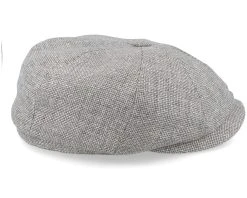 Hatteras Virgin Wool/Linen Light Grey Flat Cap - Stetson -Fashion Hat Discount Store 4063633079429 3
