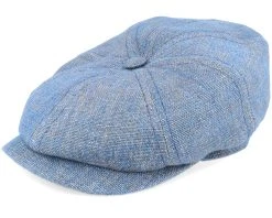 Hatteras 1 Linen Blue Flat Cap - Stetson