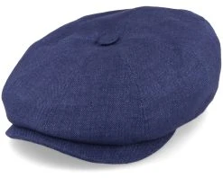 Hatteras Linen Blue Flat Cap - Stetson
