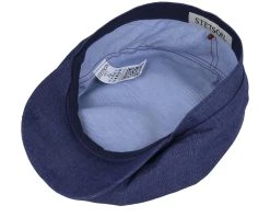 Hatteras Linen Blue Flat Cap - Stetson -Fashion Hat Discount Store 4063633083419 4