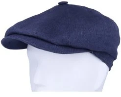 Hatteras Linen Blue Flat Cap - Stetson -Fashion Hat Discount Store 4063633083419 5