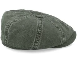 Hatteras Cotton/Linen Olive Flat Cap - Stetson -Fashion Hat Discount Store 4063633084003 3