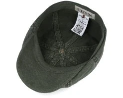 Hatteras Cotton/Linen Olive Flat Cap - Stetson -Fashion Hat Discount Store 4063633084003 4