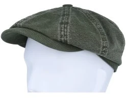 Hatteras Cotton/Linen Olive Flat Cap - Stetson -Fashion Hat Discount Store 4063633084003 5