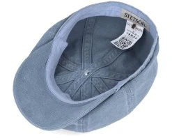 Hatteras Cotton/Linen Blue Flat Cap - Stetson -Fashion Hat Discount Store 4063633084027 4