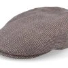 Kent Virgin Wool/Linen Brown Flat Cap - Stetson