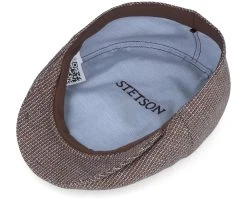 Kent Virgin Wool/Linen Brown Flat Cap - Stetson -Fashion Hat Discount Store 4063633084560 4