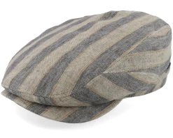 Driver Cap Linen Striped Flat Cap - Stetson