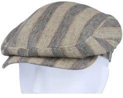 Driver Cap Linen Striped Flat Cap - Stetson -Fashion Hat Discount Store 4063633085116 5