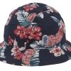 Linen Flowers Navy Bucket - Stetson