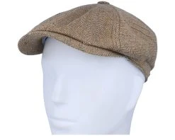 6-Panel Cap Silk/Cotton Khaki Flat Cap - Stetson -Fashion Hat Discount Store 4063633089237 5