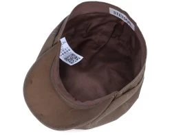 Hatteras Waxed Organic Cotton Brown Flat Cap - Stetson -Fashion Hat Discount Store 4063633091711 4