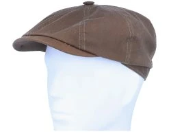 Hatteras Waxed Organic Cotton Brown Flat Cap - Stetson -Fashion Hat Discount Store 4063633091711 5