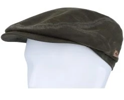 Driver Cap Waxed Organic Cotton Olive Flat Cap - Stetson -Fashion Hat Discount Store 4063633091872 5