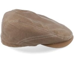 Driver Cap Waxed Brown Flat Cap - Stetson -Fashion Hat Discount Store 4063633091940 3