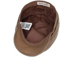 Driver Cap Waxed Brown Flat Cap - Stetson -Fashion Hat Discount Store 4063633091940 4