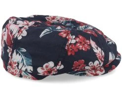 Hatteras Linen Flowers Navy Flat Cap - Stetson 7 Hatteras Linen Flowers Navy Flat Cap - Stetson -Fashion Hat Discount Store 4063633093067 3