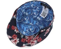 Hatteras Linen Flowers Navy Flat Cap - Stetson 8 Hatteras Linen Flowers Navy Flat Cap - Stetson -Fashion Hat Discount Store 4063633093067 4