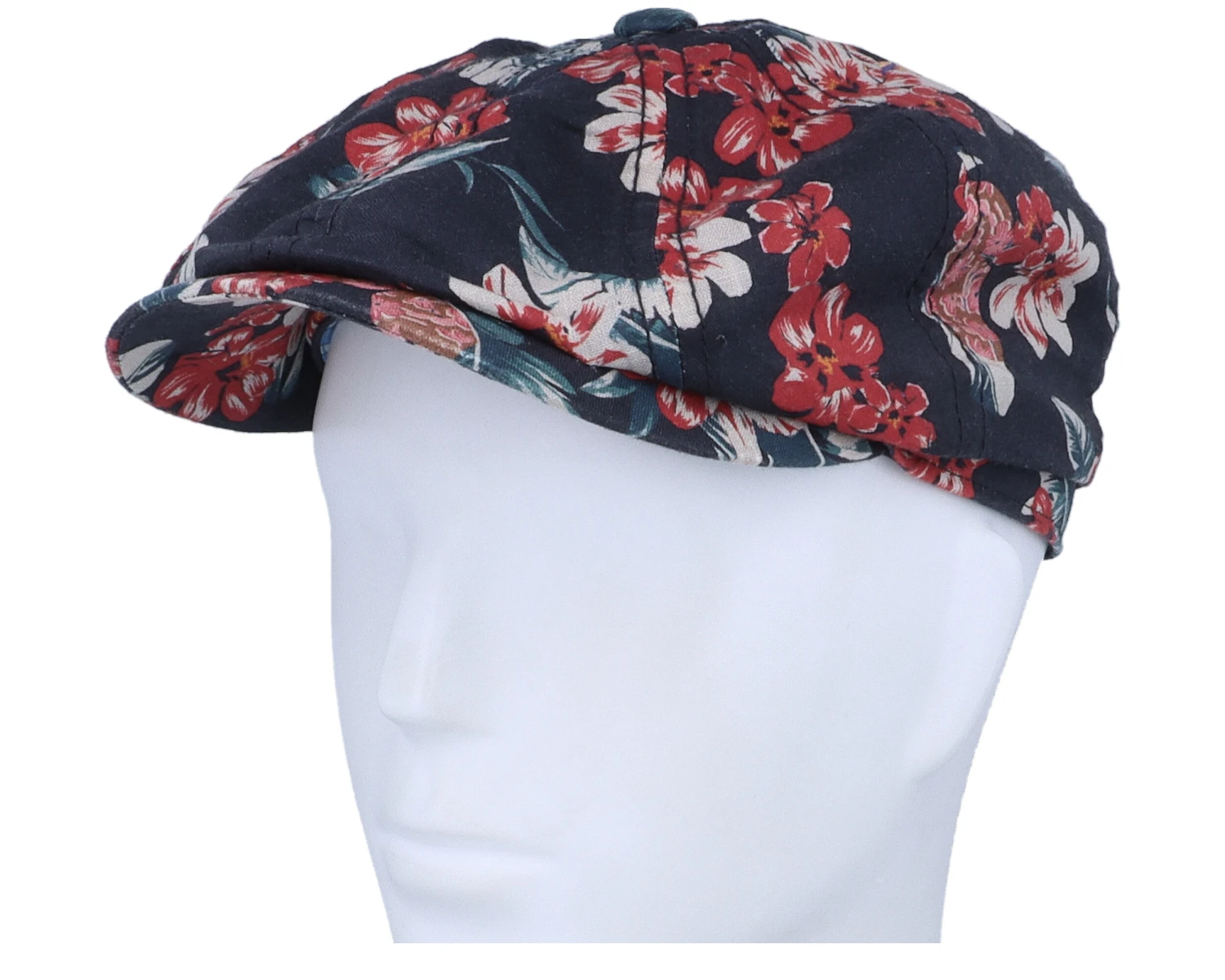 Hatteras Linen Flowers Navy Flat Cap - Stetson 5 Hatteras Linen Flowers Navy Flat Cap - Stetson - Image 5