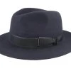 Traveller Woolfelt Navy Fedora - Stetson